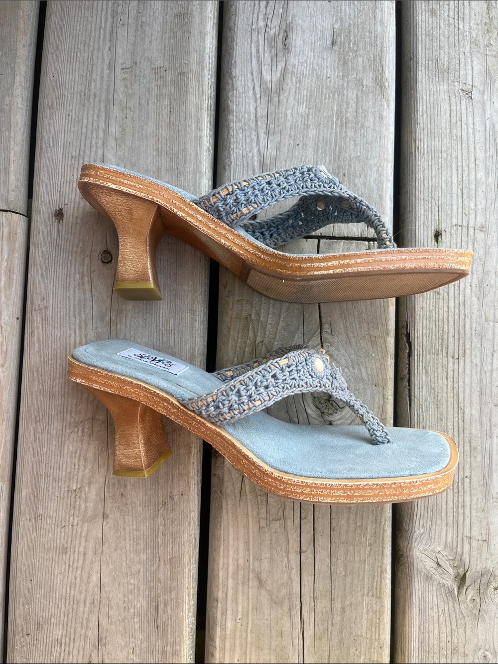 Stevis by Steve Madden Light Blue Braided Thong Sandals - Picture 3 of 6
